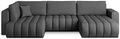 Coltar extensibil dreapta 6 locuri ELTAP, RT-05FL, Bonito, 350x175x92 cm, lemn/poliester, gri inchis