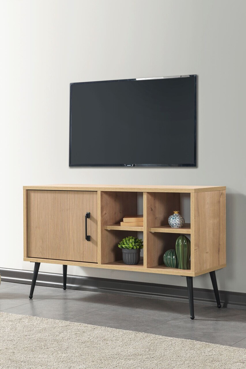 Comoda TV, Hanah Home, Şile 3110, 100x60x35 cm, PAL, Maro — imaginea 3