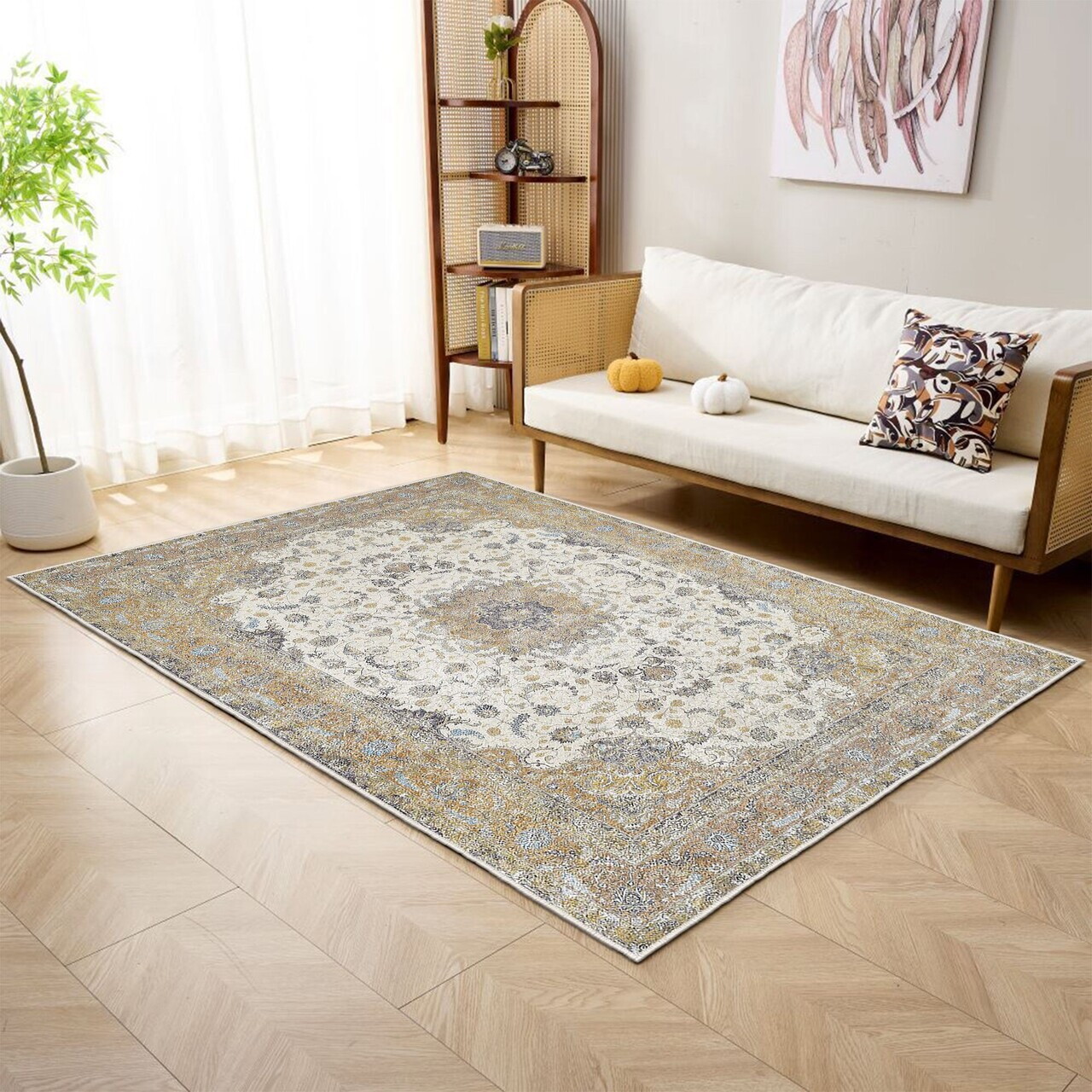 Covor Woopamuk028 120x180 cm BUMBAC/POLIESTER Verde