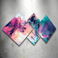 Set 4 tablouri decorative, 4MDF642367879, MDF, Imprimat UV, Multicolor