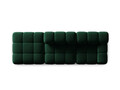 Canapea modulara 4 locuri cotiera stanga, Bellis-51, Micadoni Home, 282x94x70 cm, catifea, verde bottle