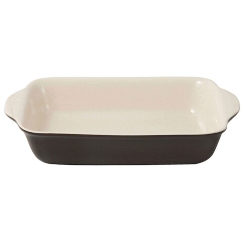 Tava de copt, Wald, Terrine, 33.5 x 22 x 6 cm, ceramica, crem/negru