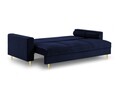 Canapea extensibila, Mimosa, Mazzini Sofas, 3 locuri, cu lada de depozitare, 220x100x92 cm, catifea, albastru regal