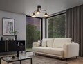 Lustra ELTAP, Detmer, 66x29 cm, 3xE27, 15W, otel, negru/auriu