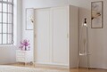 Dulap pentru haine, Rabi, Rb-093, 140x190x56 cm, Alb mat