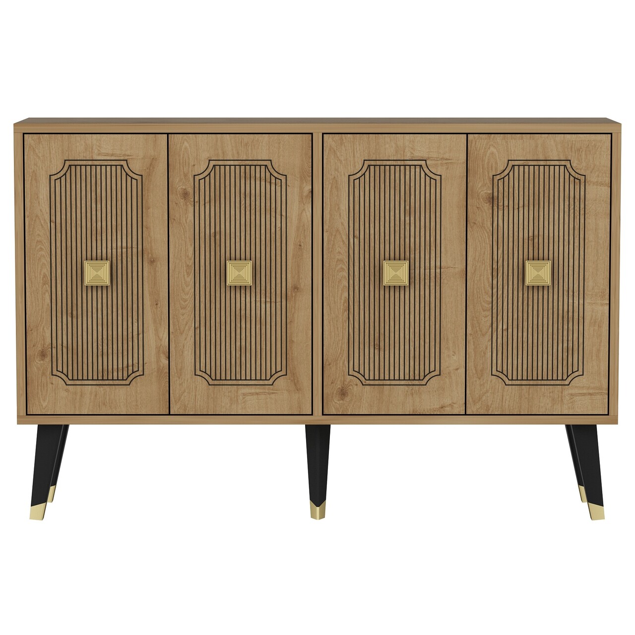 Consola, Odessa, Desarı, 120x80x30 cm, PAL, Stejar safir / Aur - 2 | YEO