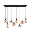 Lustra Lumina, TRIO, 115x20x150 cm, 40W, 8x E14, metal, negru mat
