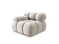 Modul stanga pentru canapea, 1 loc, Bellis-51, Micadoni Home, 94x94x70 cm, catifea, bej inchis