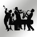 Decoratiune de perete, Titanic Jazz, metal, 52.5 x 43.5 cm, negru