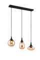 Lustra Lumina, TRIO, 60x6.5x150 cm, 40W, 3x E14, metal, negru mat