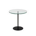 Masa de colt, Neostill, Chill-Out, 50 x 50 x 50 cm, sticla temperata/metal, negru