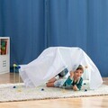 Kit de constructie fort pentru copii Builkitt, InnovaGoods, 155 piese, fosforescent