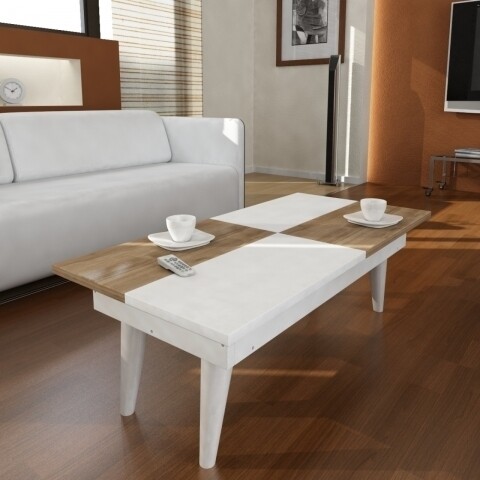 Masuta Pentru Living, Wooden Art, Castrum White Walnut, 90x44x30 Cm Masuta Pentru Living, Wooden Art, Castrum White Walnut, 90x44x30 Cm