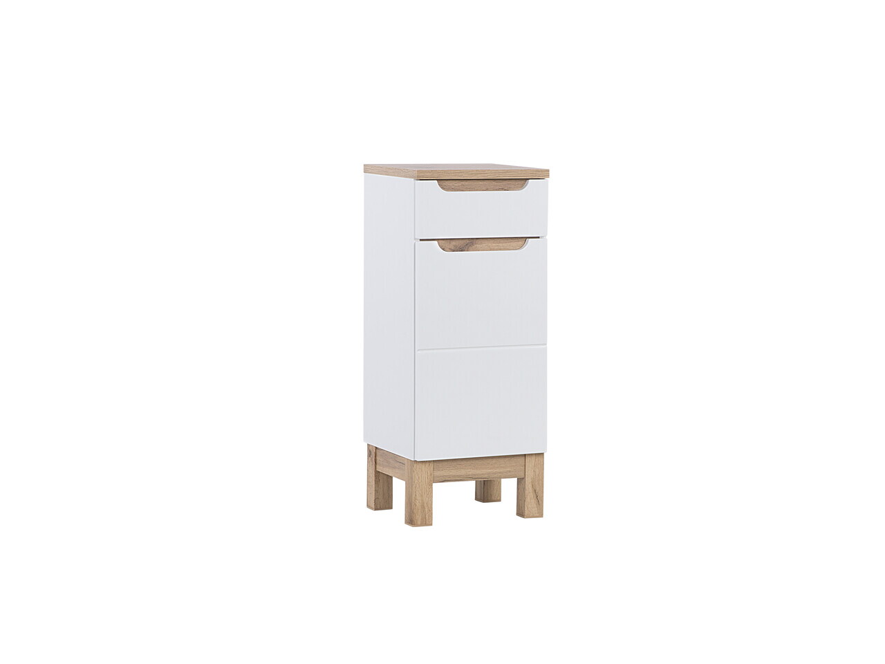 Set mobilier baie Bali White Lava 80 cm, dulapuri, masca cu lavoar si cabinet cu oglinda, Comad, MDF/PAL, alb - view 10