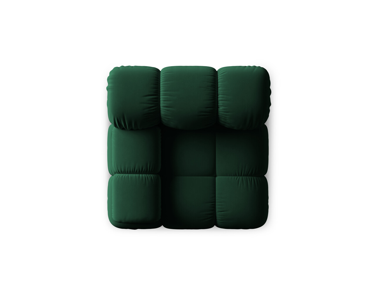 Modul canapea stanga 1 loc, Bellis, Micadoni Home, BL, 94x94x70 cm, catifea, verde bottle
