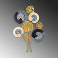 Decoratiune de perete, Grape Vine, Metal, Dimensiune: 68 x 100 cm, Multicolor