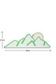 Decoratiune luminoasa LED, Mountain, Benzi flexibile de neon, DC 12 V, Verde galben