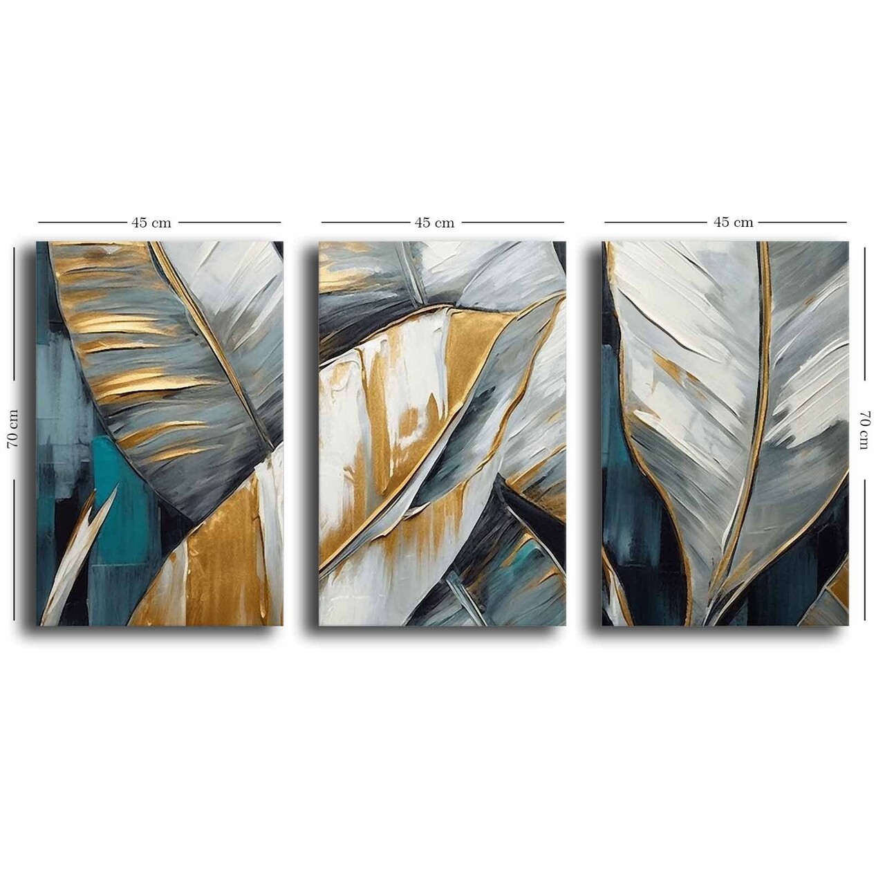 Set 3 tablouri decorative, 3P4570GSC-013, Lemn, Multicolor - view 4