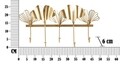 Cuier 5 Leaves, Mauro Ferretti, 49.5x26.3 cm, fier, auriu