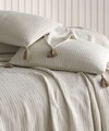 Set cuvertura pique dubla, Hermes - Mink, Şaheser, Bumbac