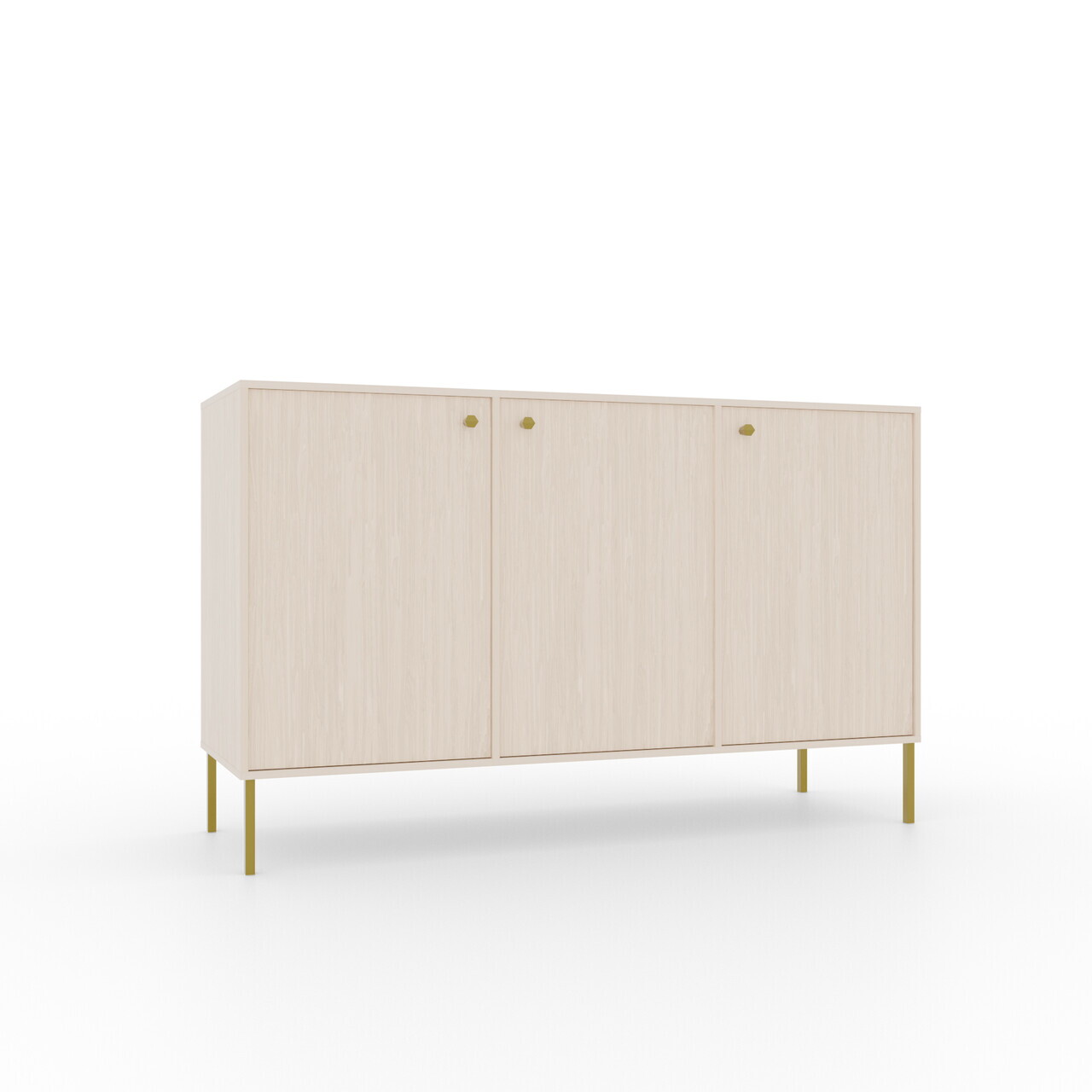 Comoda ADRK, Tili 3D, 124.5x40.8x73.9 cm, PAL laminat, bej — imaginea 2