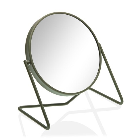 Oglinda cosmetica, factor marire x7, Versa, 16.5 x 7.5 x 18 cm, fier, verde