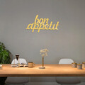 Decoratiune de perete, Bon Appetit 1, Metal, Dimensiune: 50 x 30 cm, Auriu