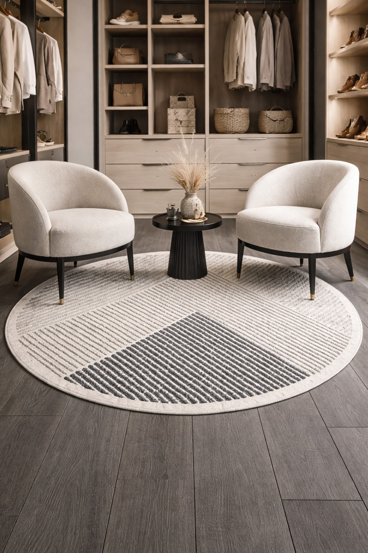 Covor, CLR-5088-MUTFAK-113, 180x180 cm, Poliester, Bej