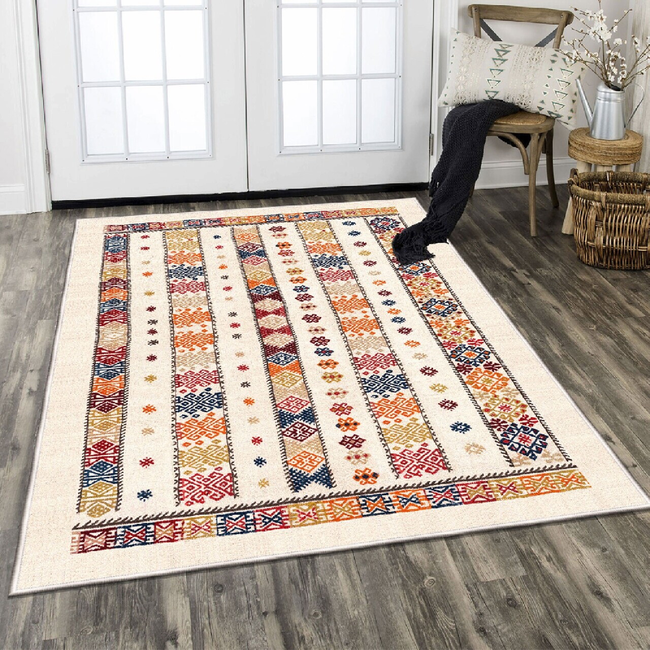 Covor Els1784 80x120 cm Catifea Multicolor