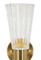 Aplica de perete Prague, Mauro Ferretti, 2 x E14, 20W, 11x16x40 cm, fier/sticla, auriu/transparent
