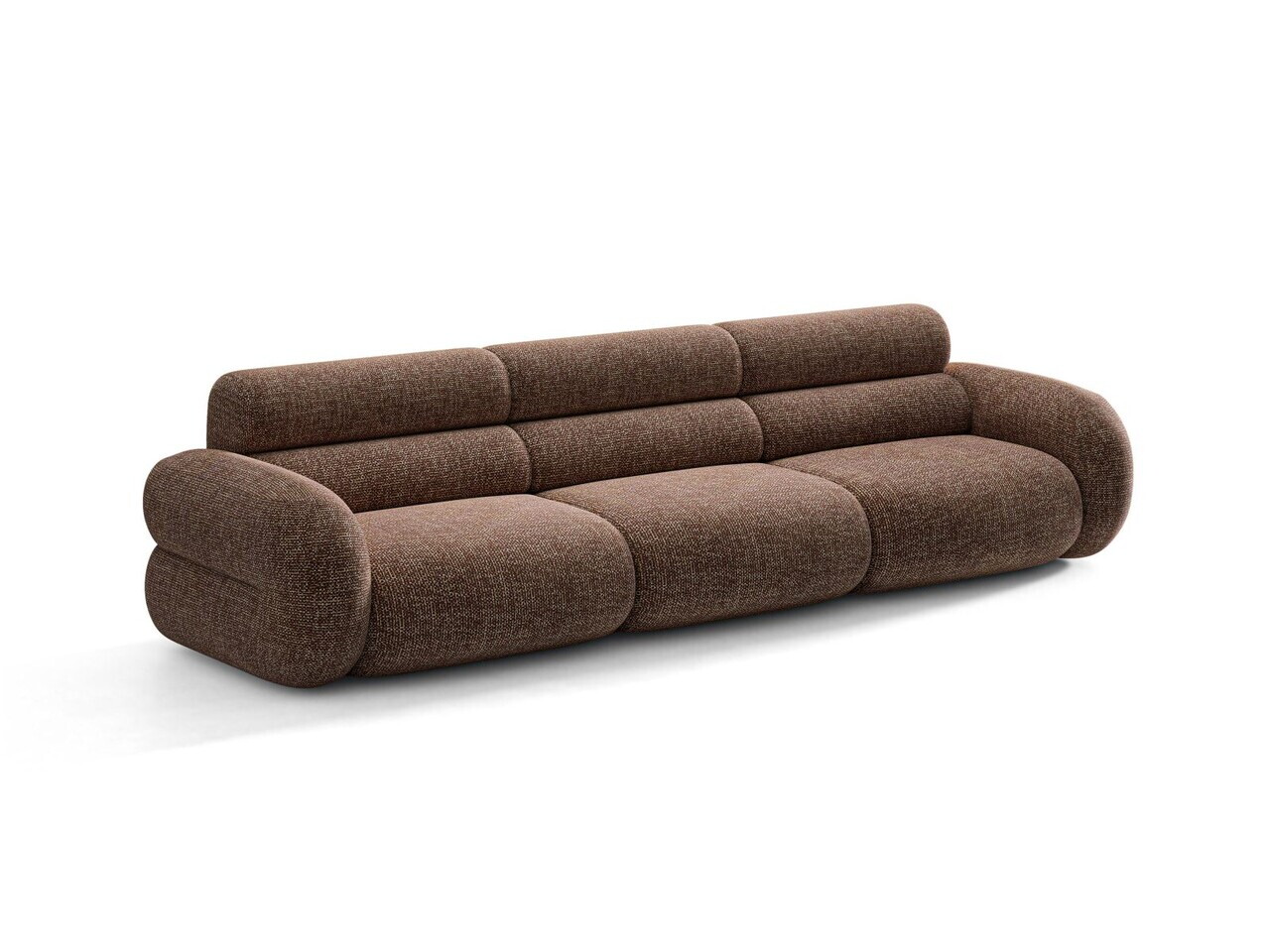 Canapea 4 locuri, Neo, Micadoni Home, 305x100x83 cm, tesatura Chenille Silencio, maro — imaginea 6
