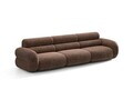 Canapea 4 locuri, Neo, Micadoni Home, 305x100x83 cm, tesatura Chenille Silencio, maro
