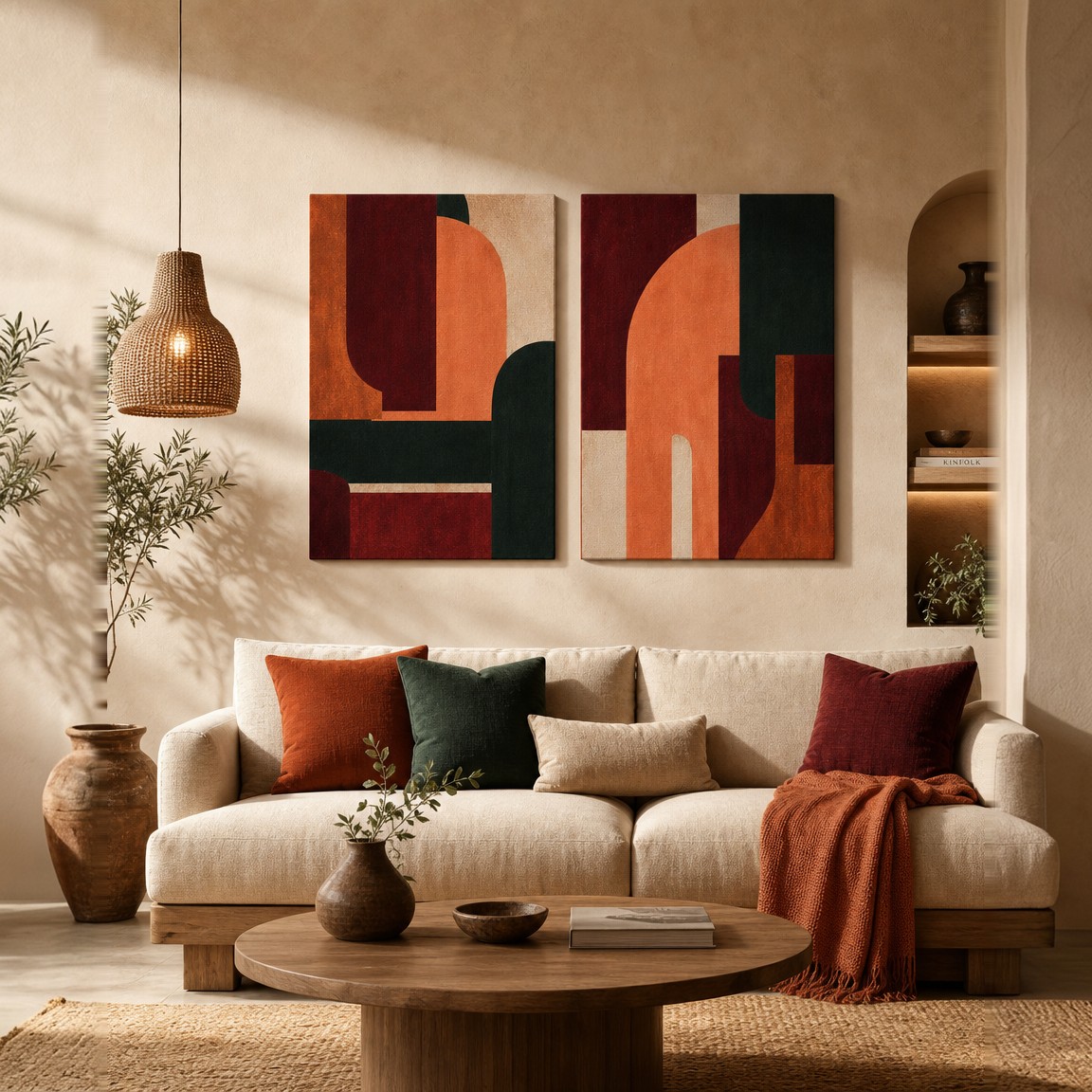 Tablou decorativ, Huhu3202, Cadru: Lemn de pin, Multicolor