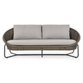 Canapea cu 3 locuri, Sun,  L.210 l.85 H.76 cm, aluminiu, antracit/gri
