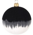 Glob Black Top, Ø8 cm, sticla, negru/alb