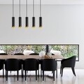 Lustra Sivani MR - 980, Opviq, 85 x 8 x 114 cm, 5 x E27, 100W, negru/galben