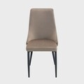 Scaun Logan, Homla, 59x47x93 cm, MDF/metal/ catifea din poliester, bej inchis