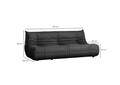 Canapea 3 locuri, Atelier del Sofa, 560ARE5222, Frame: No Frame Fountain Support With Chipboard, Gri inchis