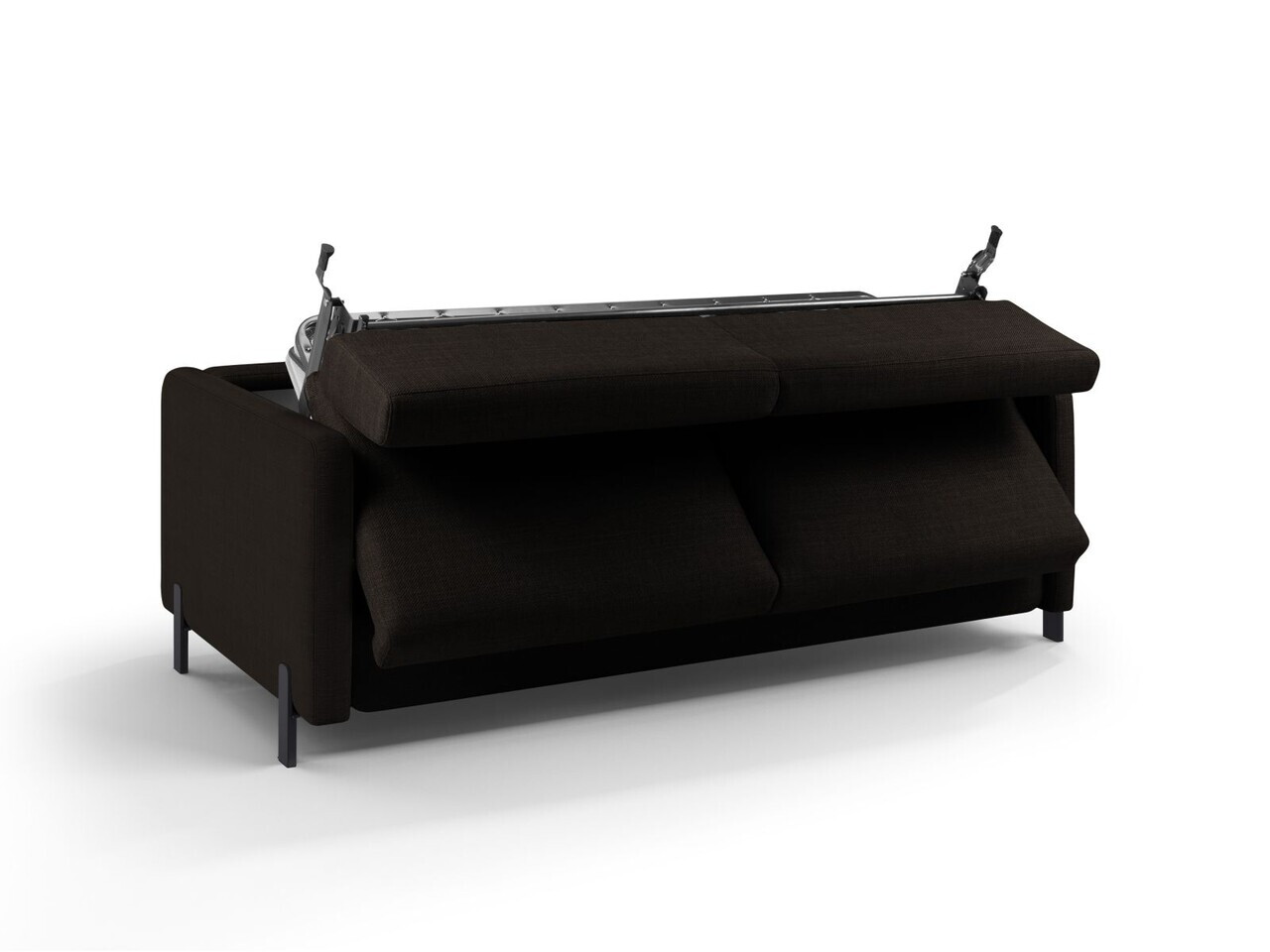 Canapea extensibila 3 locuri, Gloria, Micadoni Home, 206x102x88 cm, tesatura structurata, gri inchis — imaginea 4