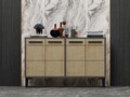 Consola, Odessa, Stria, 120x30x75 cm, PAL, Stejar antracit / safir