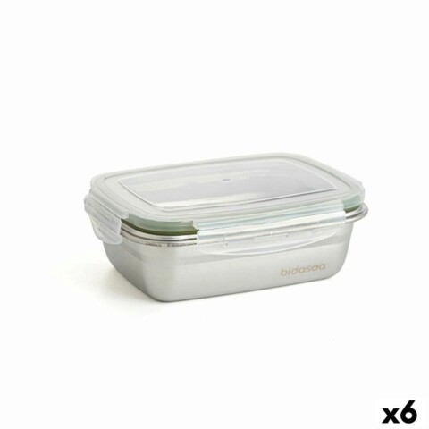 Set 6 caserole, Bidasoa, Theo, 550 ml, inox/plastic Bidasoa