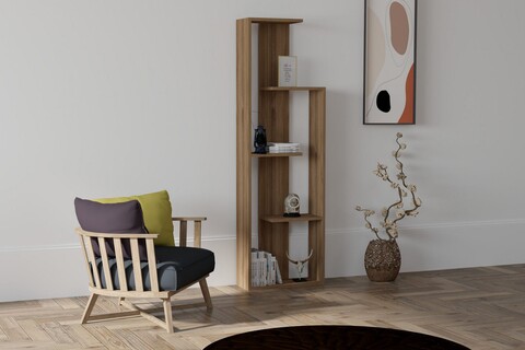 Biblioteca Wand, Puqa Design, 50×19.6×160 cm, maro Mobilier si saltele