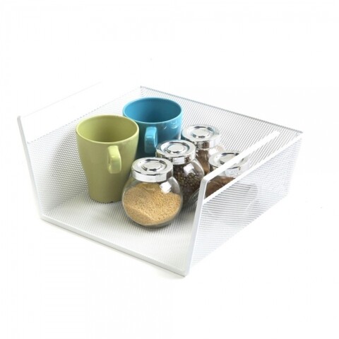 Cos depozitare pentru raft confortime, 24.5x25x14 cm, metal, alb