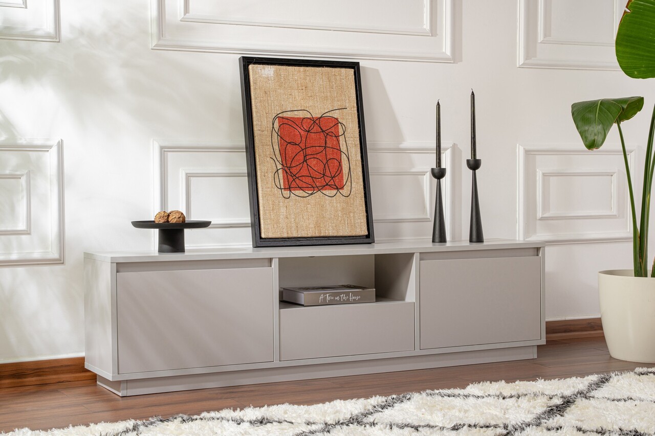 Comoda TV, Nordure, Vanguard, 160x42x29.5 cm, Gri - 2 | YEO