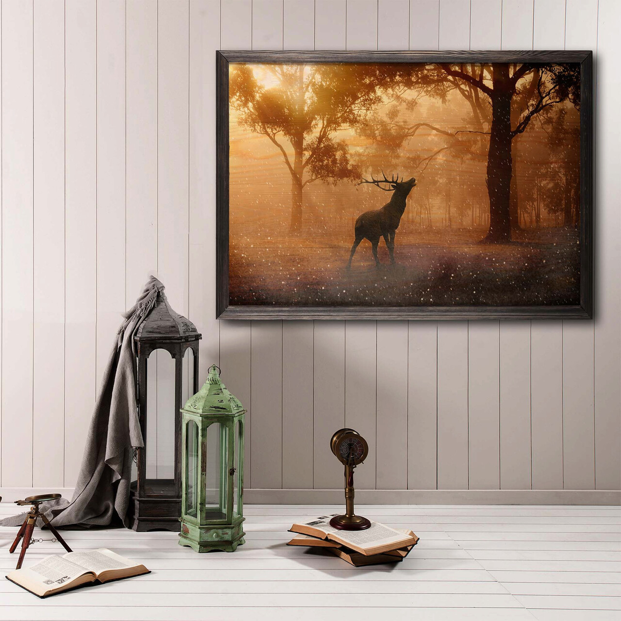 Tablou decorativ, Dream Forest, Lemn, Lemn, Multicolor