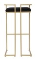 Scaun de bar Obix, Mauro Ferretti, 42x42x81 cm, catifea, negru/auriu