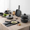 Tigaie Wok Regina, Luigi Ferrero, 30x9 cm, aluminiu forjat