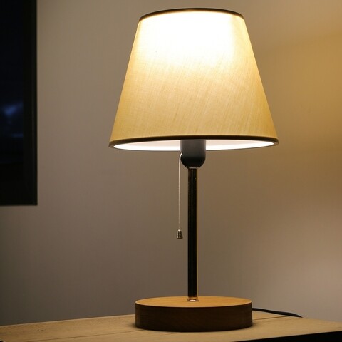 Lampa de masa, ayd - 2647, insignio, 22 x 41 cm, 1 x e27, 60w, bej/maro