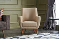 Fotoliu, Balcab Home, 825BLC2343, Lemn de carpen, Crem