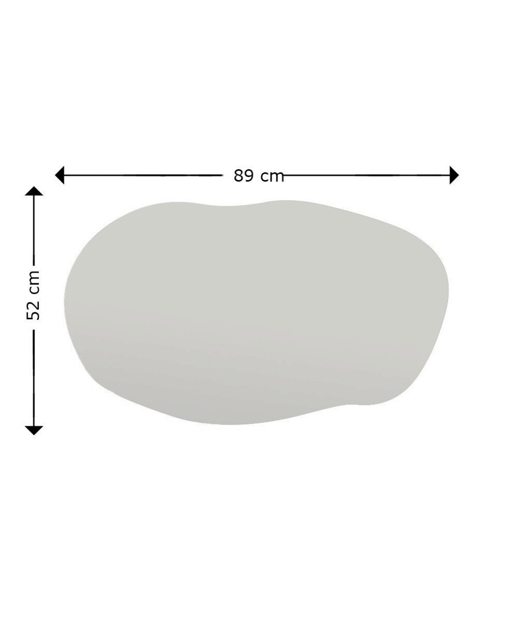 Oglinda decorativa, Siam, Lossa, 52x89x2.2 cm, MDF , Negru